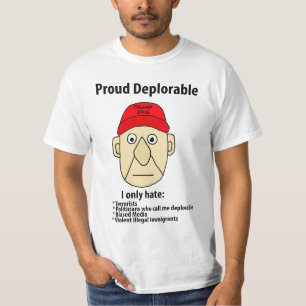 Funny Proud betreurenswaardige politieke Cartoon T-shirt