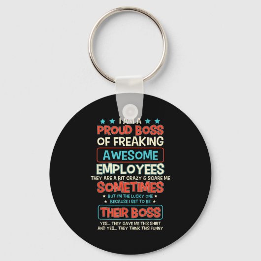 Funny Proud Boss Employee Appreciation Office Men  Sleutelhanger (Voorkant)