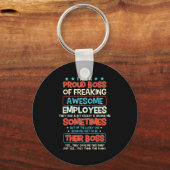 Funny Proud Boss Employee Appreciation Office Men  Sleutelhanger (Voorkant)