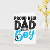 Funny Proud New Dad It's A Boy Gift For Men Cool N Kaart (Gele Bloem)