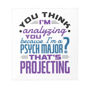 Funny Psych Major Psychology Student Projecting Notitieblok