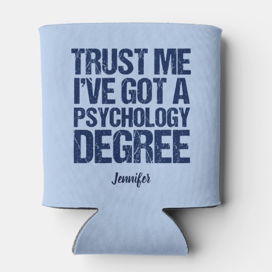 Funny Psychology Afstuderen Custom Psycholoog Blikjeskoeler (Achterkant)