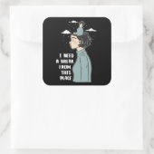 Funny Psychology Humor heeft behoefte aan pauze Vierkante Sticker (Tas)