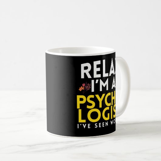 Funny Psycholoog PhD Coffee Mok Psychology PsyD (Voorkant rechts)