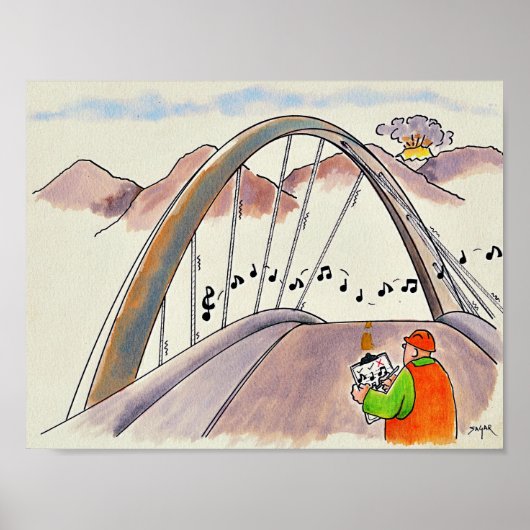 Funny Public Safety Cartoon Poster (Voorkant)