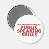 Funny Public Speaker Magneet (Voorkant / Achterkant)