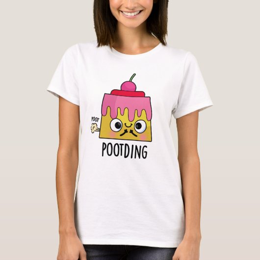 Funny Pudding Fart Pun T-shirt (Voorkant)