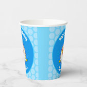 Funny puffer fish porcupine fish cartoon papieren bekers (Links)