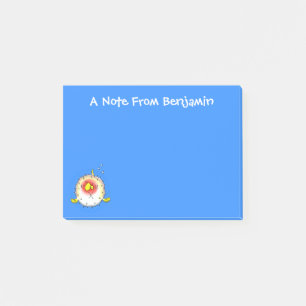 Funny puffer fish porcupine fish cartoon post-it® notes