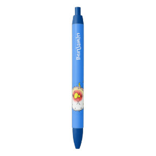 Funny puffer fish porcupine fish cartoon zwarte inkt pen