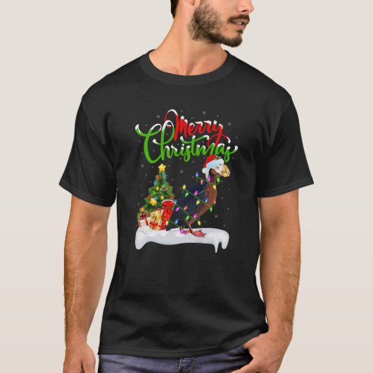 Funny Puffin Bird Lover Xmas Lighting Puffin Chris T-shirt (Voorkant)