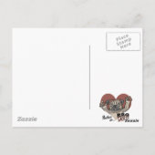 Funny Pug BBQ Briefkaart (Achterkant)