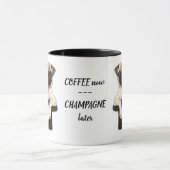 Funny Pug Champagne Later Mok (Midden)