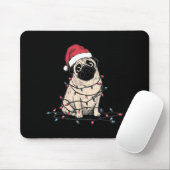 Funny Pug Christmas Graphics Dog Lights Lover Owne Muismat (Met muis)