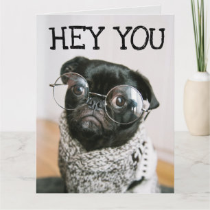 FUNNY PUG DOG BIRTHDAY WENSKAARTEN KAART