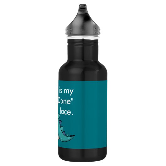 Funny Pug Dog Pugasaurus is "Gedaan" Waterfles (Rechts)