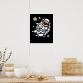 Funny Pug Dog Space Astronaut Cosmic Pet Poster (Keuken)