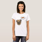 Funny Pug Dog Thought Cloud Puggar Slogan T-Shirt (Devant entier)