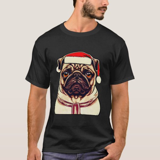 Funny Pug Hondenliefhebber Xmas Pet kerst 2022 T-shirt (Voorkant)