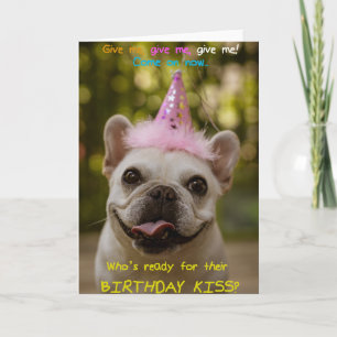 Funny Pug Met Party Pet Verjaardag Wenskaart Kaart