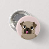 Funny Pug Puppy Cartoon Ronde Button 3,2 Cm (Voorkant /achterkant)