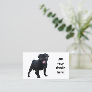 Funny pug visitekaartje