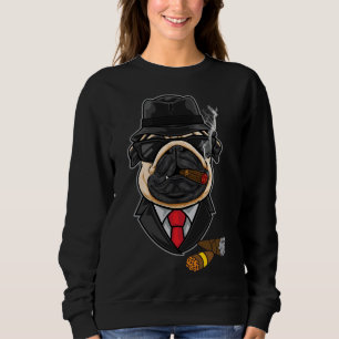 Funny Pug with Cigar T-shirt for Men Essenti