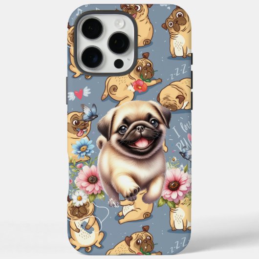 Funny Pugs Case-Mate iPhone Case (Achterkant)