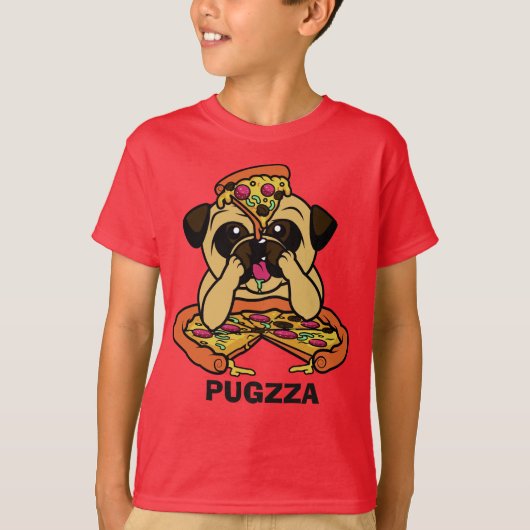 Funny PUGZZA (Pizza) chemises et vestes (Devant)