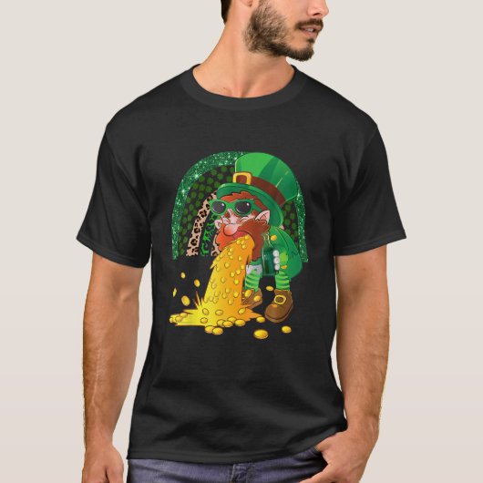 Funny Puking Leprechaun Matching St Patrick's Day T-shirt (Voorkant)
