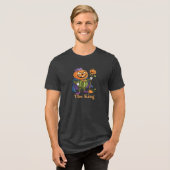 Funny Pumpkin King Tri-Blend Shirt (Voorkant volledig)