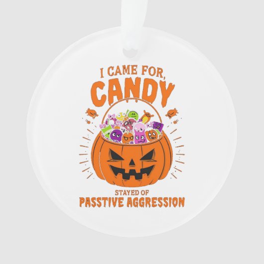Funny Pumpkin Ornament – Sarcastic Halloween Decor (voorkant)