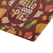 Funny Pumpkin Pie Pun Thanksgiving Snijplank (Hoek)