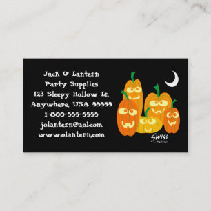 Funny Pumpkins Halloween Costumes Shop Visitekaartje