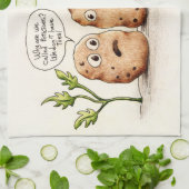 Funny Pun aardappelen Theedoek (Gevouwen)