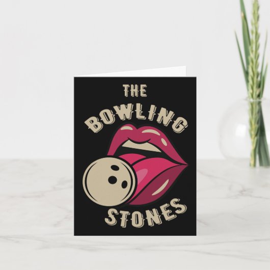 Funny Pun Bowling Stone Kaart (Voorkant)