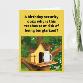 Funny Pun-deur is een vrolijke verjaardag Kaart