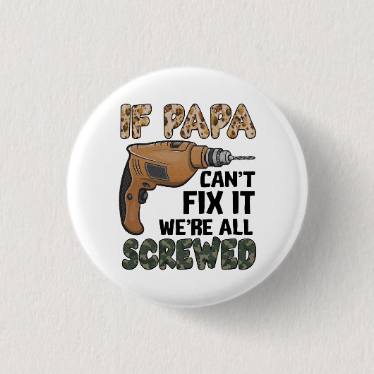 Funny Pun Father Joke | VADERDAG Ronde Button 3,2 Cm (Voorkant)