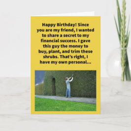 Funny Pun Hedge Fund Manager Happy Birthday Kaart