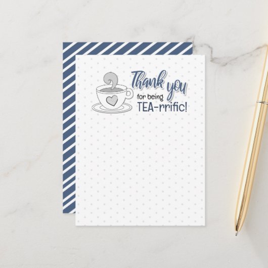 Funny Pun Jokes over het Briefkaart van Tea (Voorkant / Achterkant in situ)