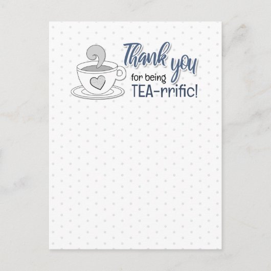 Funny Pun Jokes over het Briefkaart van Tea (Voorkant)