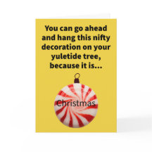 Funny Pun Kerstmis op een munt... ... Merry Kerstm