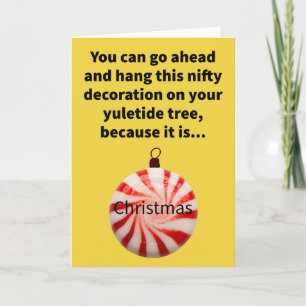 Funny Pun Kerstmis op een munt... ... Merry Kerstm Kaart