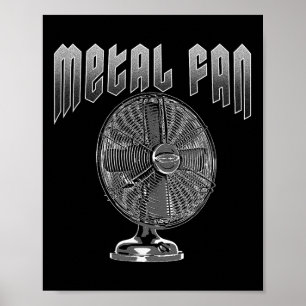 Funny Pun Metal Fan voor het Koelen Hard Rock Joke Poster