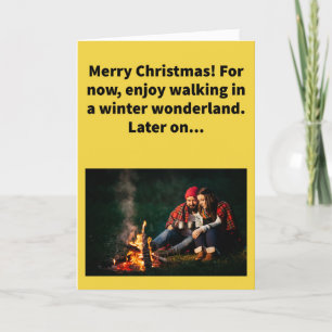 Funny Pun Perspire van de Vuurrijke Kerst Kaart