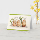 Funny Pun Pommes de terre Carte de voeux (Fleur jaune)