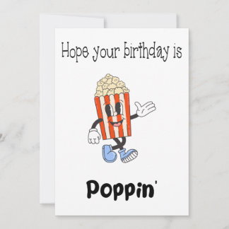 Funny Pun Popcorn Carte d'anniversaire