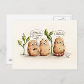 Funny Pun Potatoes Carte postale (Devant / Derrière)
