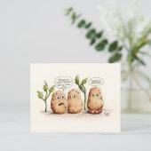 Funny Pun Potatoes Carte postale (Debout devant)