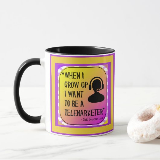 Funny Pun Sarcastic Humor Fun Gag Gift Mok (Met donut)